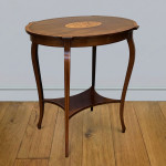A beautiful mahogany inlaid occasional table circa 1905.